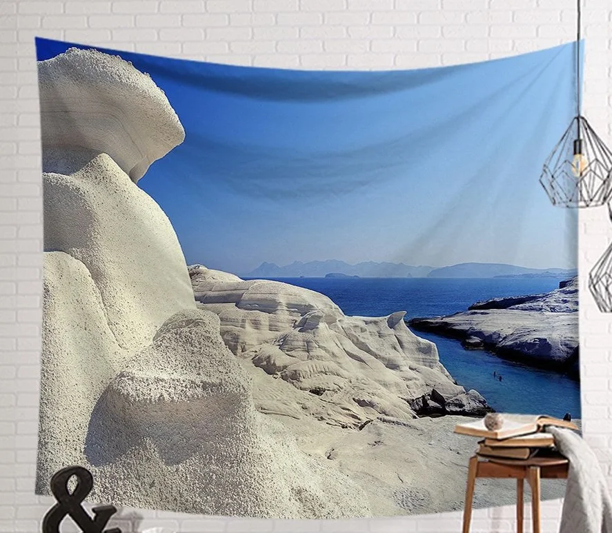 CAMMITEVER Приморский камни скалы гобелен с морской тематикой дропшиппинг настенный
