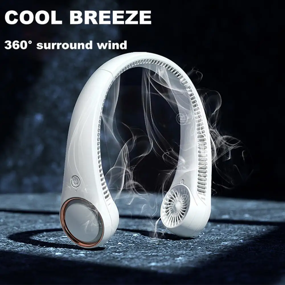 

Mute Neckband Fans Portable Mini To Leafless Fan Outdoor Fan Fan 360° Usb Surround Sport Summer Rechargeable Three-speed V7z3