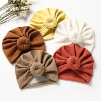 15pclot faux cashmere hat baby round knot girl turban infant donutshead wraps baby kids bonnet beanie newborn photography props