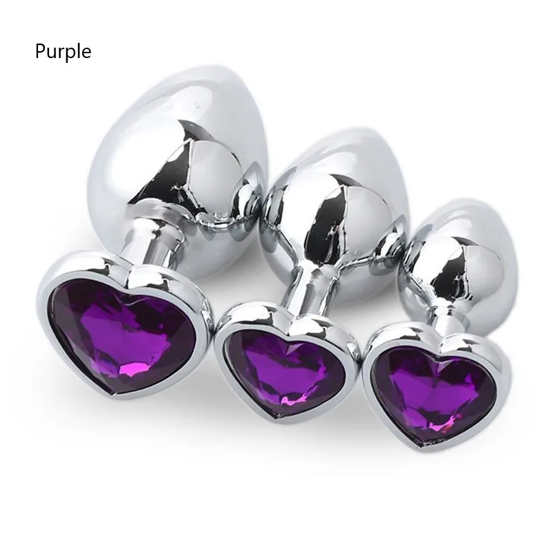 Hot Stainless Steel Anal Beads Crystal Jewelry Heart Butt Plug Stimulator Sex Toys Dildo Gay Porn | Красота и здоровье