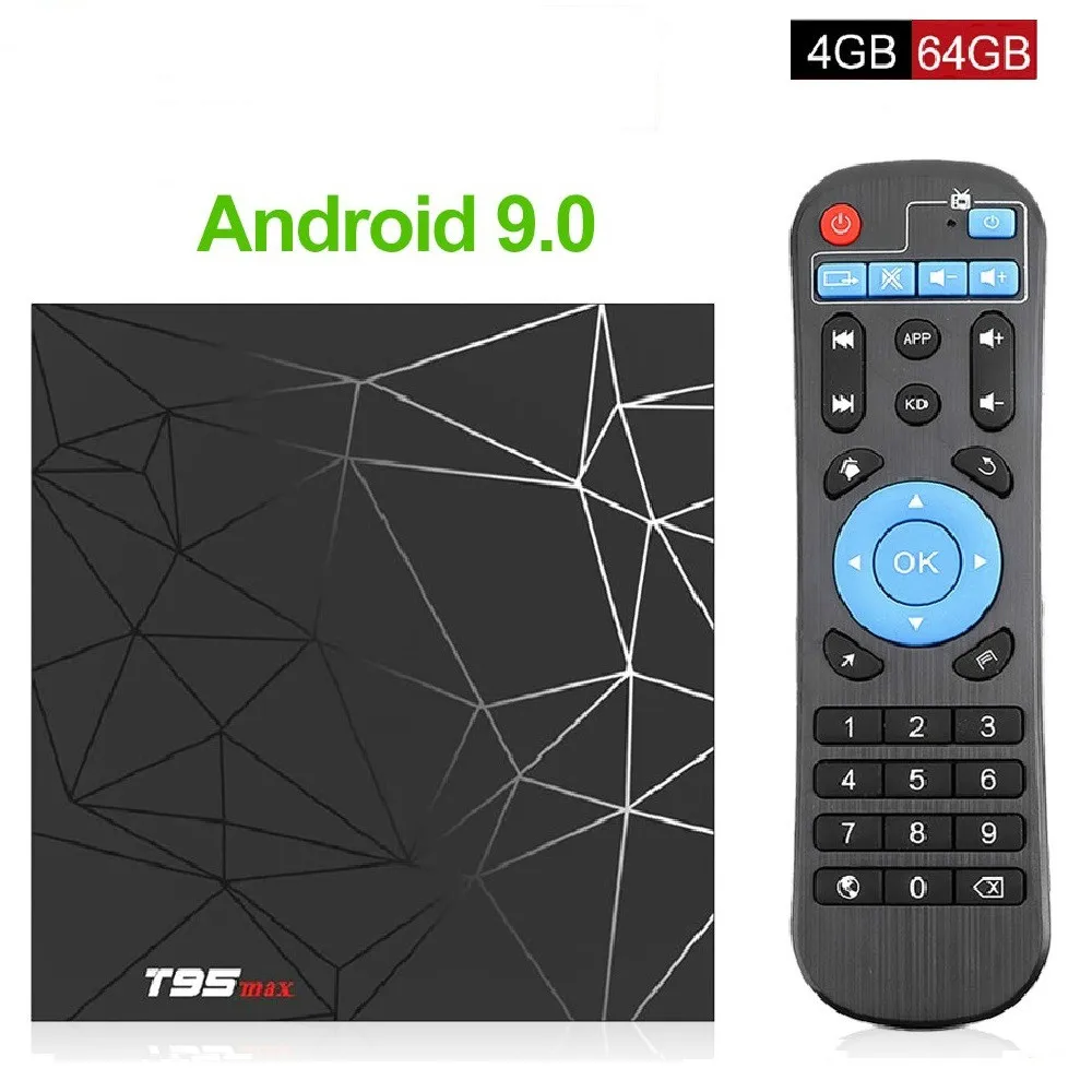 T95 Max ТВ коробка Android 9 0 Allwinner H6 4 ядра Гб Оперативная память 64 Встроенная 3D 6K