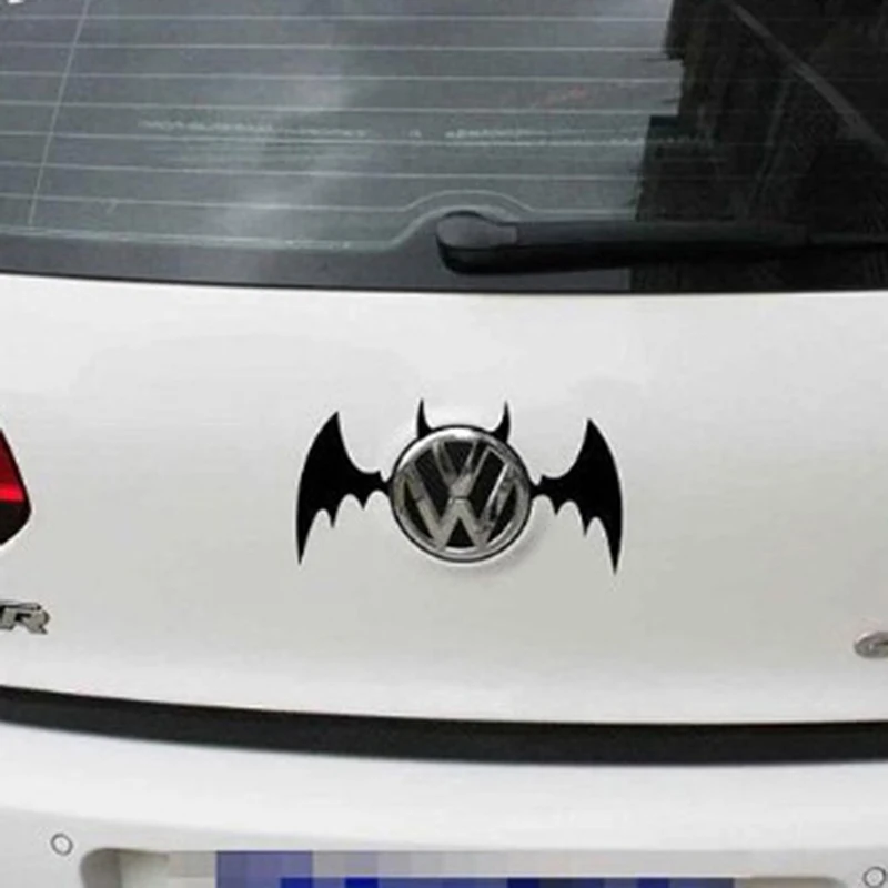 

1pair Bat 3D car sticker Car styling decoration sticker Car logo sticker 3D Chromed PVC badge Emblem Decal