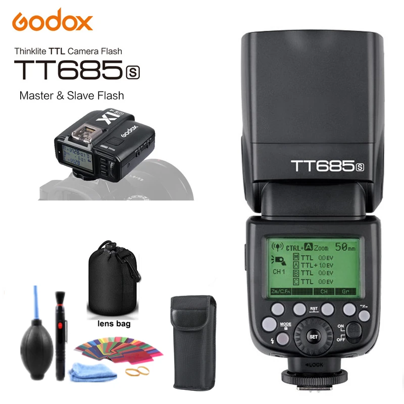 Беспроводной триггерный передатчик Godox TT685C TT685N TT685S TT685F TT685O 2 4G HSS TTL GN60 для Canon Sony Nikon
