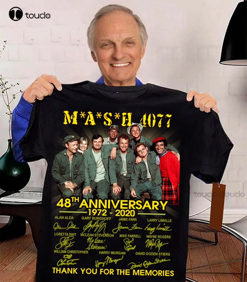 

Mash 4077 48Th Anniversary 1972-2020 Signature Thank You Men Black T Shirt vintage t shirts