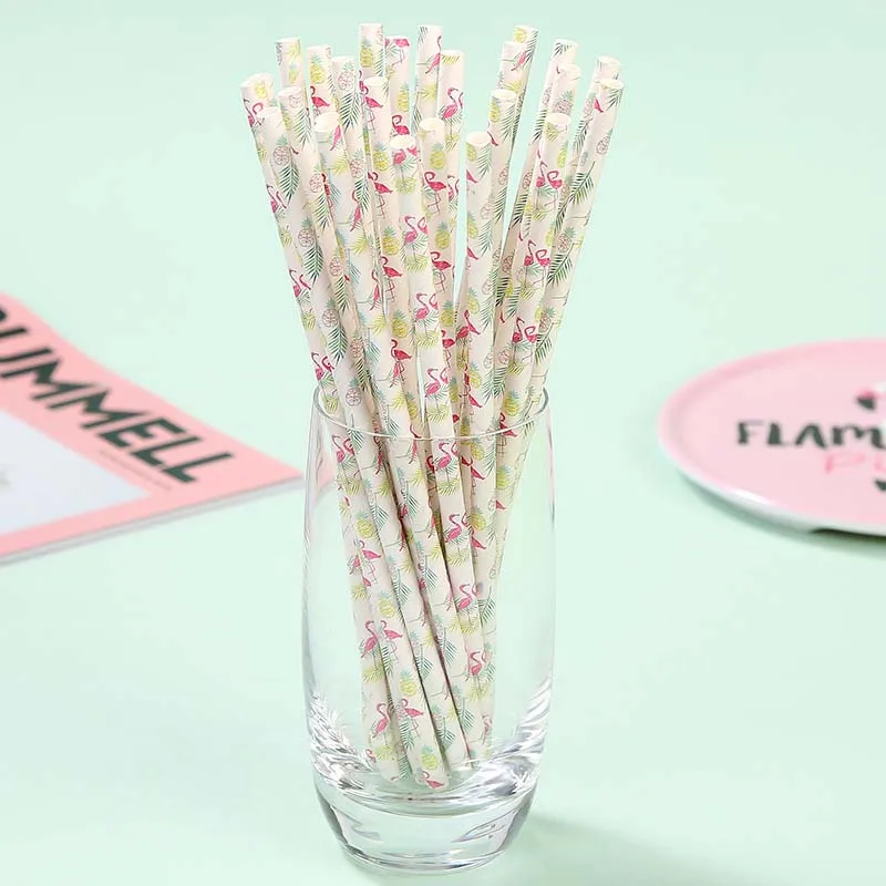 Одноразовые бумажные соломинки русалка набор из 25 предметов Тропическое