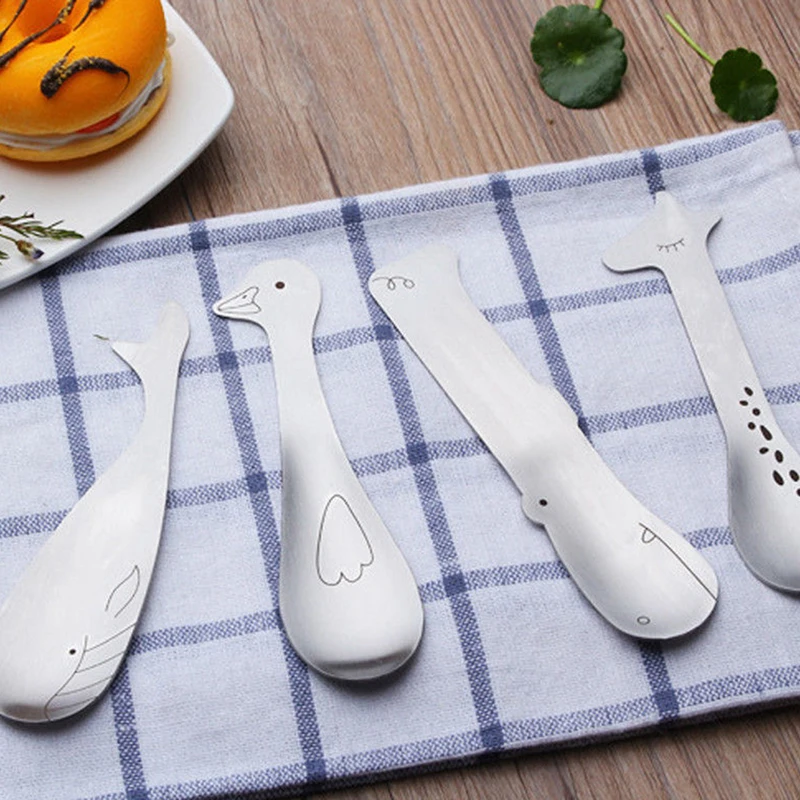 1 шт. детская деревянная ложка для мороженого Кита утки|Ложки| |