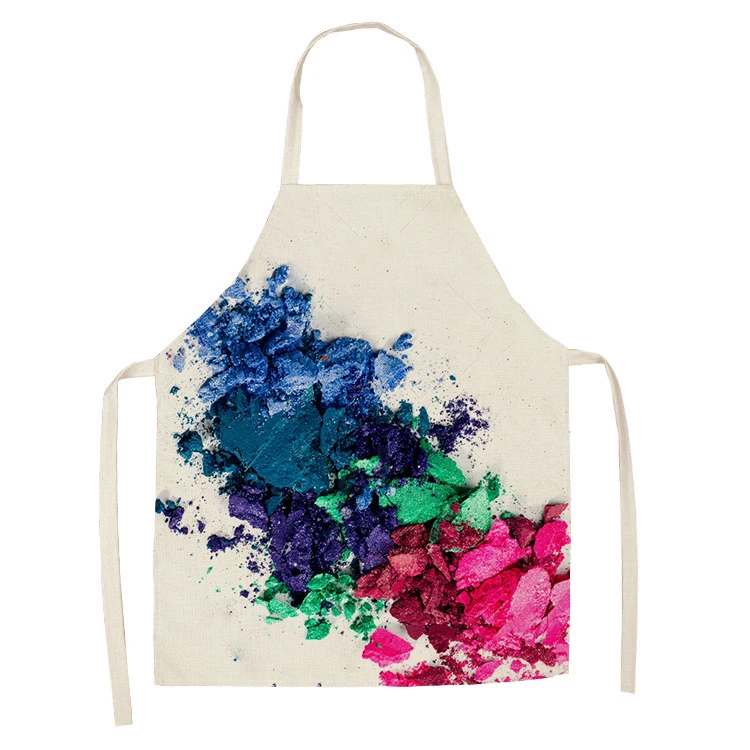 Color Nail Polish Cosmetic Theme Printing Kitchen Apron Unisex Dinner Cooking Bib Home Cleaning Sleeveless фартуки | Дом и сад