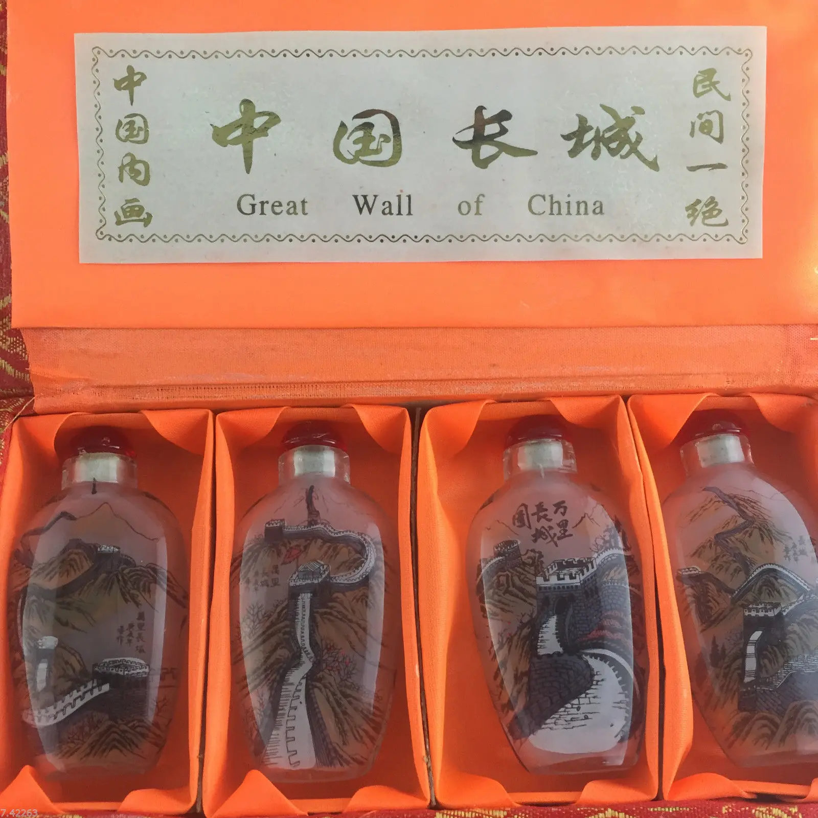 

4PCS RARE CHINESE INSIDE HAND PAINTING GLASS SEXY SNUFF BOTTLE