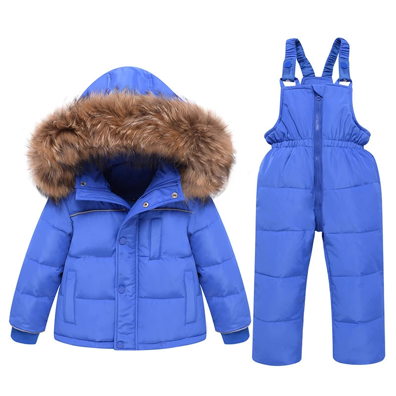 

Children Winter Clothing Set -30 Degrees Down Jacket Baby Coat + Trousers Child Girl Ski Suit Boys Kids Clothes Toddler Jumpsuit