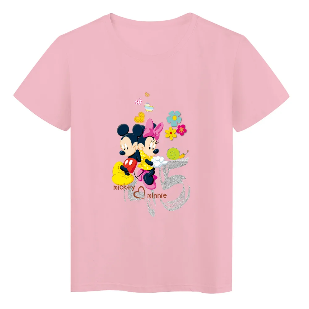 

Disney Mickey Mouse 15Th Wedding Anniversary Printed T Shirts Unisex Clothes Sport Top Y2k Harajuku Short Sleeve Pullover Urban