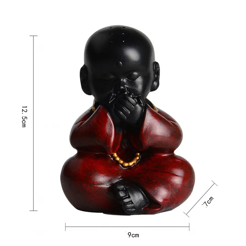 BUF Оригинальное искусственное ремесло из смолы Обложка маленький монах