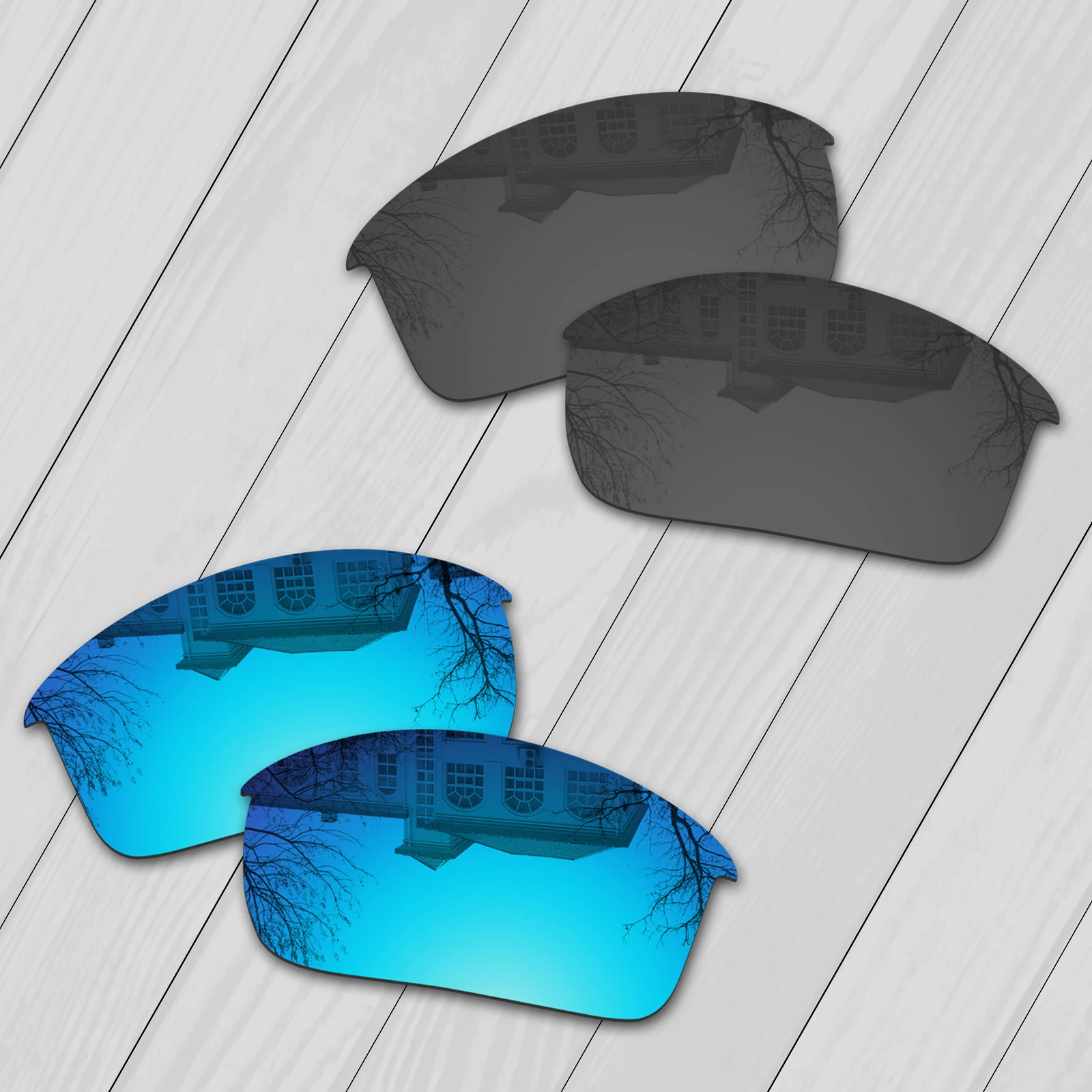 E.O.S 2 пары черных и голубых поляризованных сменных линз для Oakley Flak солнечные очки