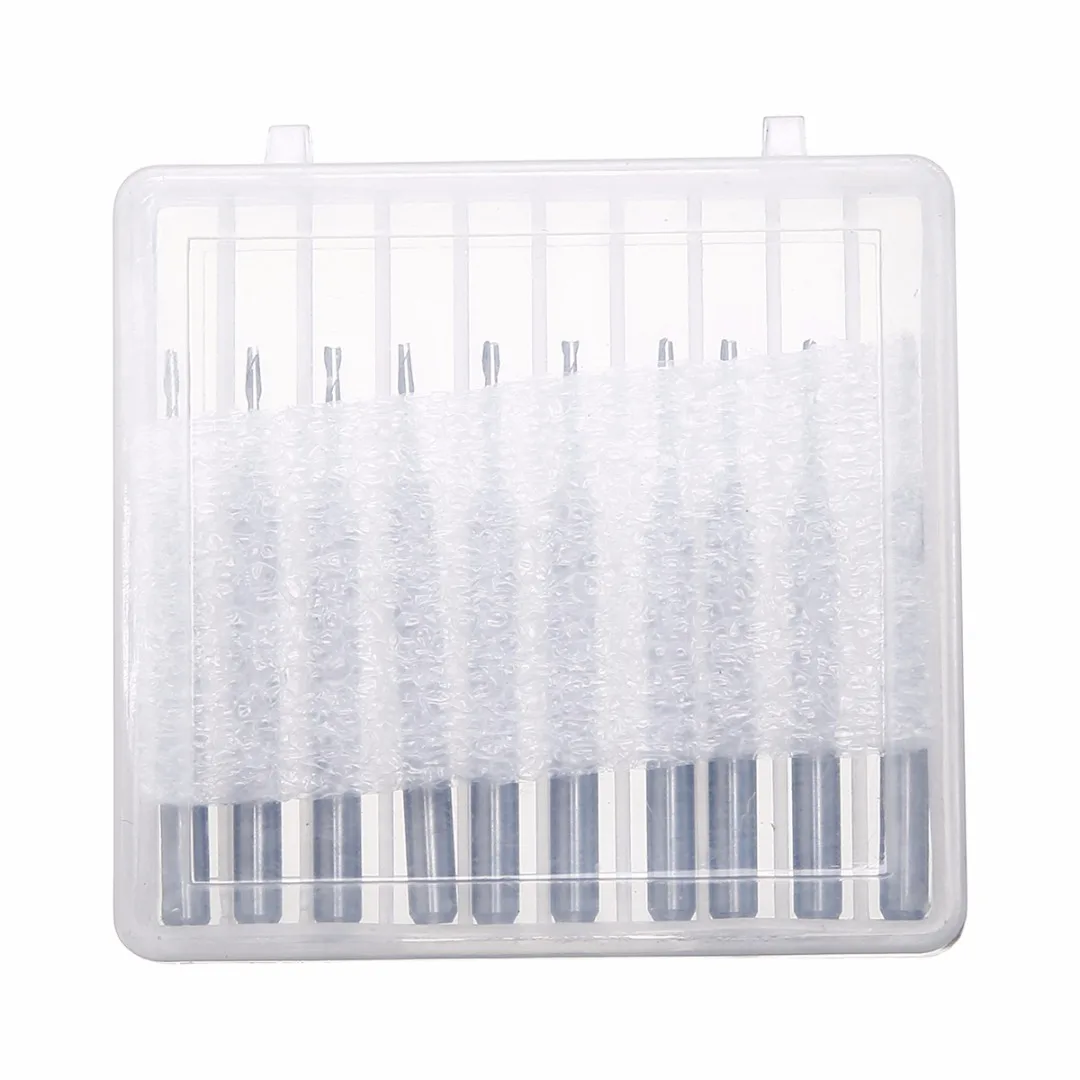 10 шт. двойная 2 Флейта спиральная карбидная плоская Концевая фреза с ЧПУ 1/8 &quot1 мм