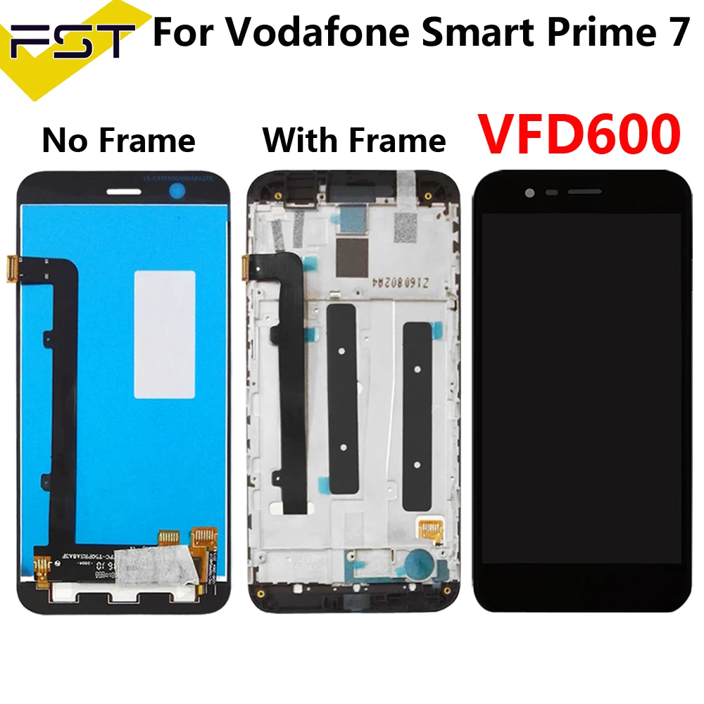 ЖК дисплей для Alcatel Vodafone Smart Prime 7 VFD600 сенсорный экран дигитайзер в сборе с рамкой и