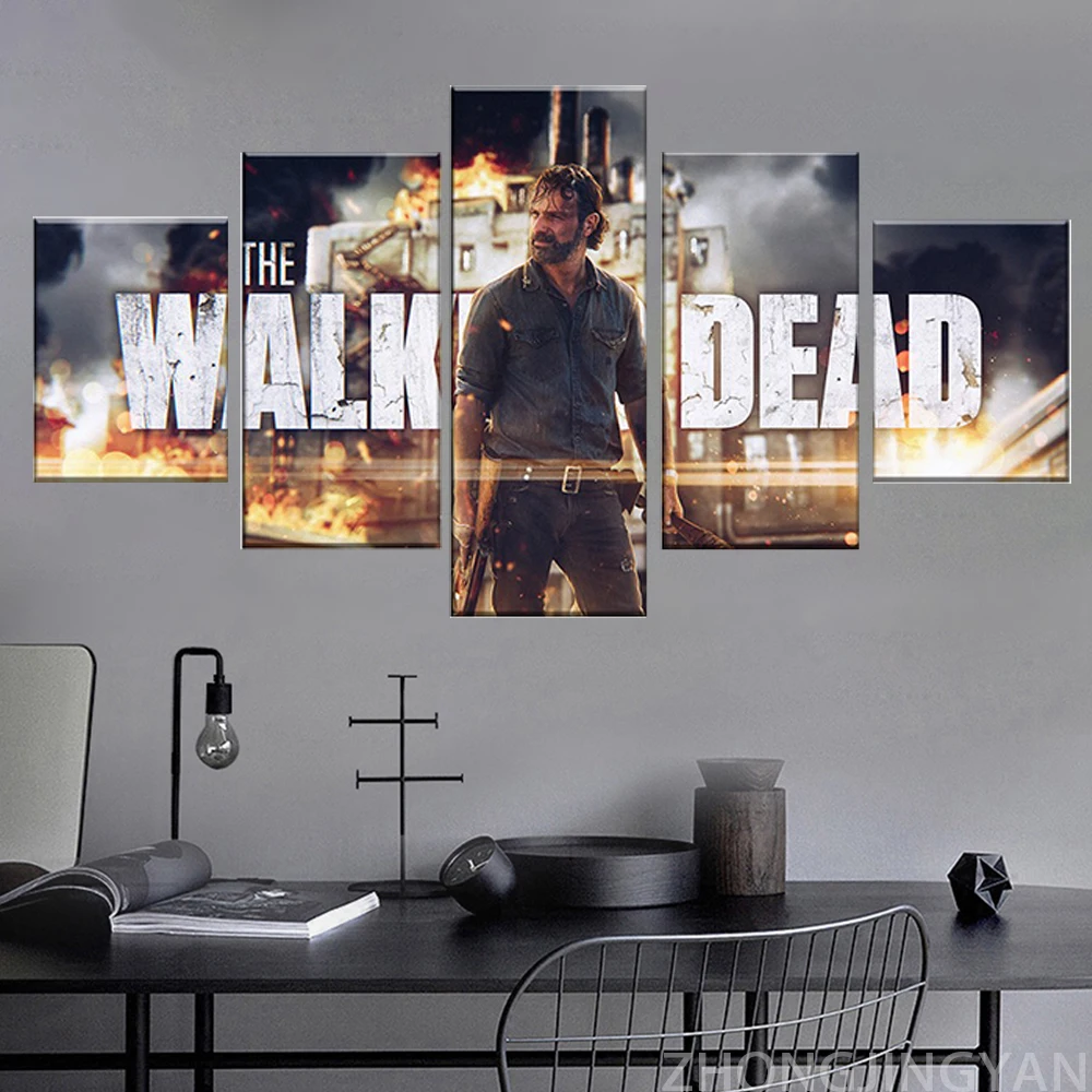 5 шт. Ходячие мертвецы Сезон 8 Рик фотообои картины для гостиной мальчик спальня