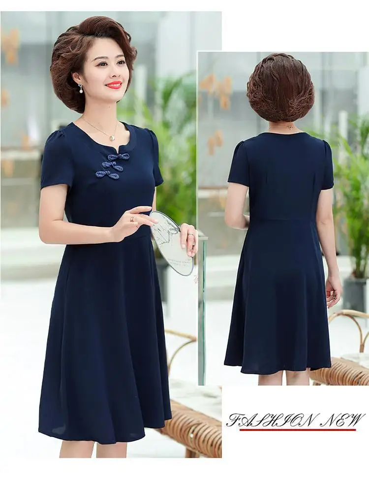 

Dresses spring and summer 2021 ladies new short-sleeved round neck fashion temperament loose casual women's dress