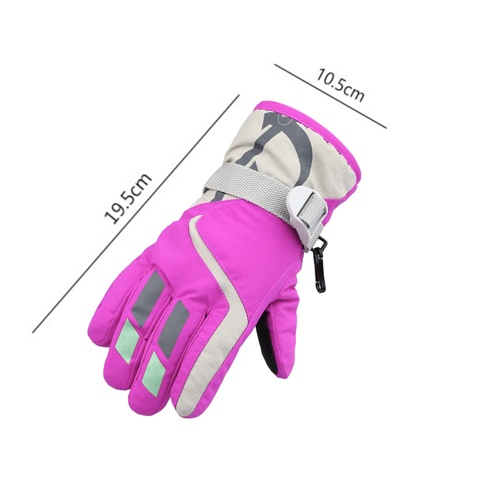 

Kids Ski Gloves Winter Riding Snow Waterproof Gloves Gants Warm Lining Snow Adjustable Waterproof Cold Ski Windproof Gloves