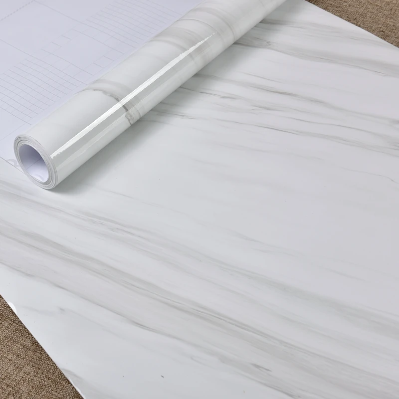 

Fashion Marble PVC Self Adhesive Wallpaper for Kitchen Cupboard Countertops Contact Paper Waterproof Wall Stickers Home Decor