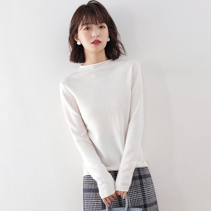 adishree 2020 woman winter 100% Cashmere sweaters and autumn knitted Pullovers High Quality Warm Female thickening Turtleneck