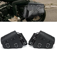 left right pu leather motorcycle saddlebag side luggage bags saddle pouch universal for honda suzuki kawasaki yamaha