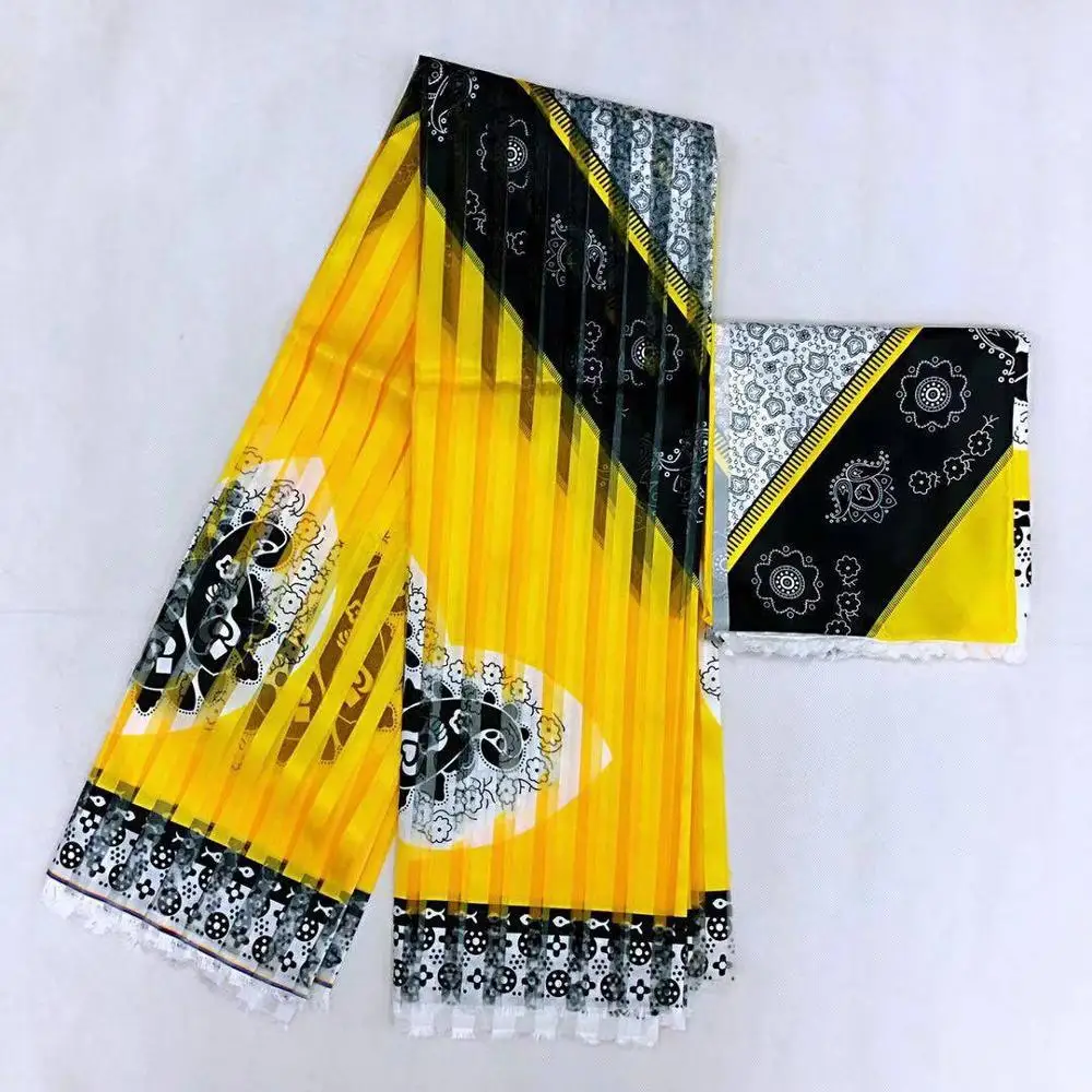 Новый дизайн африканская ткань высокого качества 2019 шелковая Набор Горячая