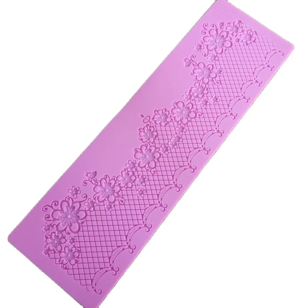

Flowers Lace Mold Cake Decoration Fondant Cake 3D Mold Food Grade Silicone Mould H921