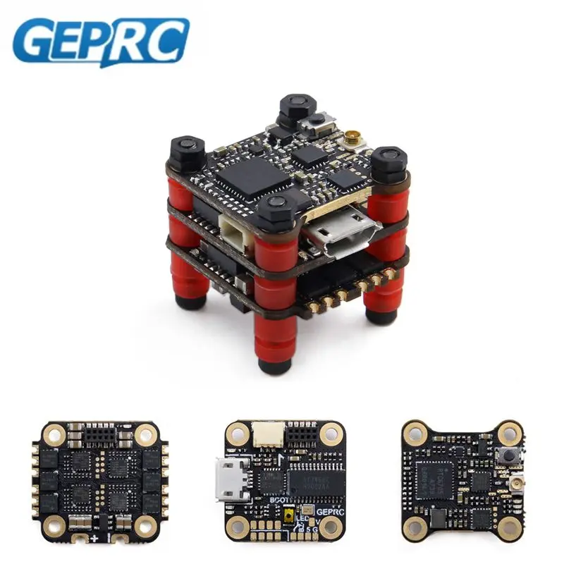 GEPRC стабильный F411 BetaFlight OSD Контроллер полета 12A Blheli_S 2-4S бесщеточный ESC 25/100/200mW VTX стек 16 мм* 16 мм