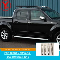 chrome door handle cover for nissan navara pickup d22 d40 2003 2016 abs car exterior protector accessories 2014 2015 2016 ycsunz