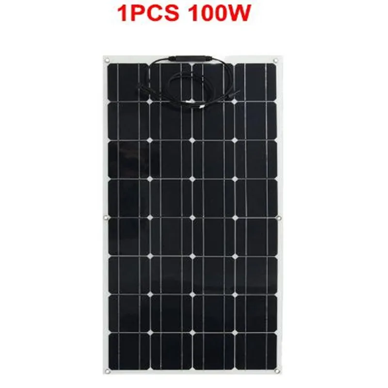 Сильная практичность 1 шт. Гибкая солнечная панель PV 100 Вт 12 В
