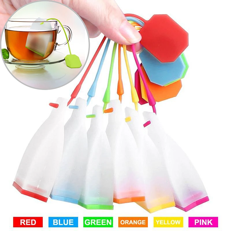 

1PC Hot Selling Bag Style Silicone Tea Strainer Herbal Spice Infuser Filter Diffuser Kitchen Coffee Tea Tools Random color