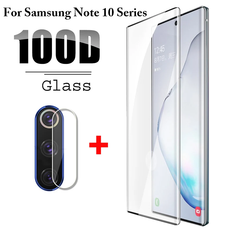 2 в 1/комплект Защитное стекло для Samsung Galaxy Note10Plus Note 10 Plus|Защитные стёкла и плёнки