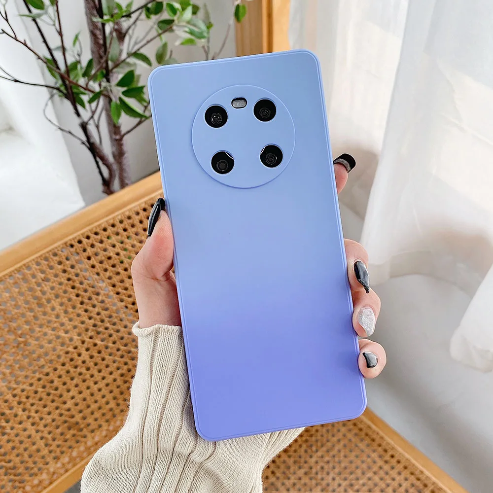 Gradient Matte Case For Huawei P40 P30 Mate 30 40 Pro Nova 7 8 Phone Honor V30 V20 V40 X10 9X Soft Cover | Мобильные телефоны и
