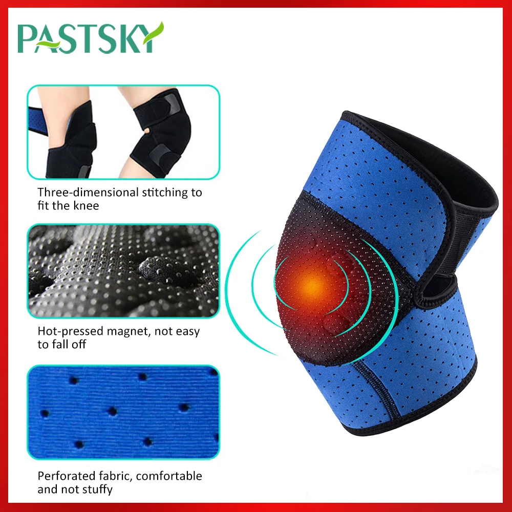 

1 Pair Tourmaline Self -heating Knee Pad Magnetic Therapy Knee Support Brace Belt For Arthritis Knee Joint Pain Relief Massager