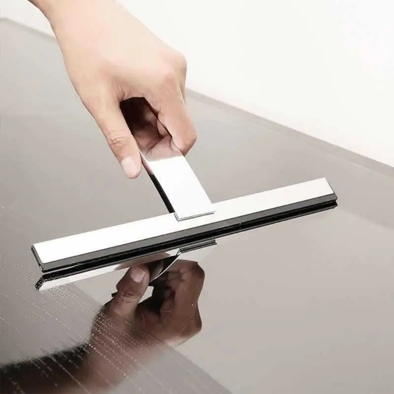 

Shower Squeegee Window Glass Wiper Scraper Cleaner with Hook Holder for Bathroom L38A