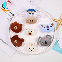 10pcslot sweet cartoon animals doll padded applique crafts for children headwear hair clip accessorie and diy accessories