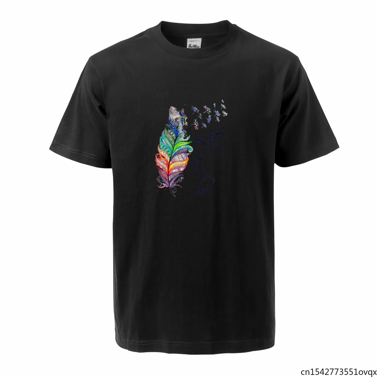 

Let It Be Funny Butterfly Men's T Shirt Casual Short Sleeve T Shirt Mens Clothing Streetwear