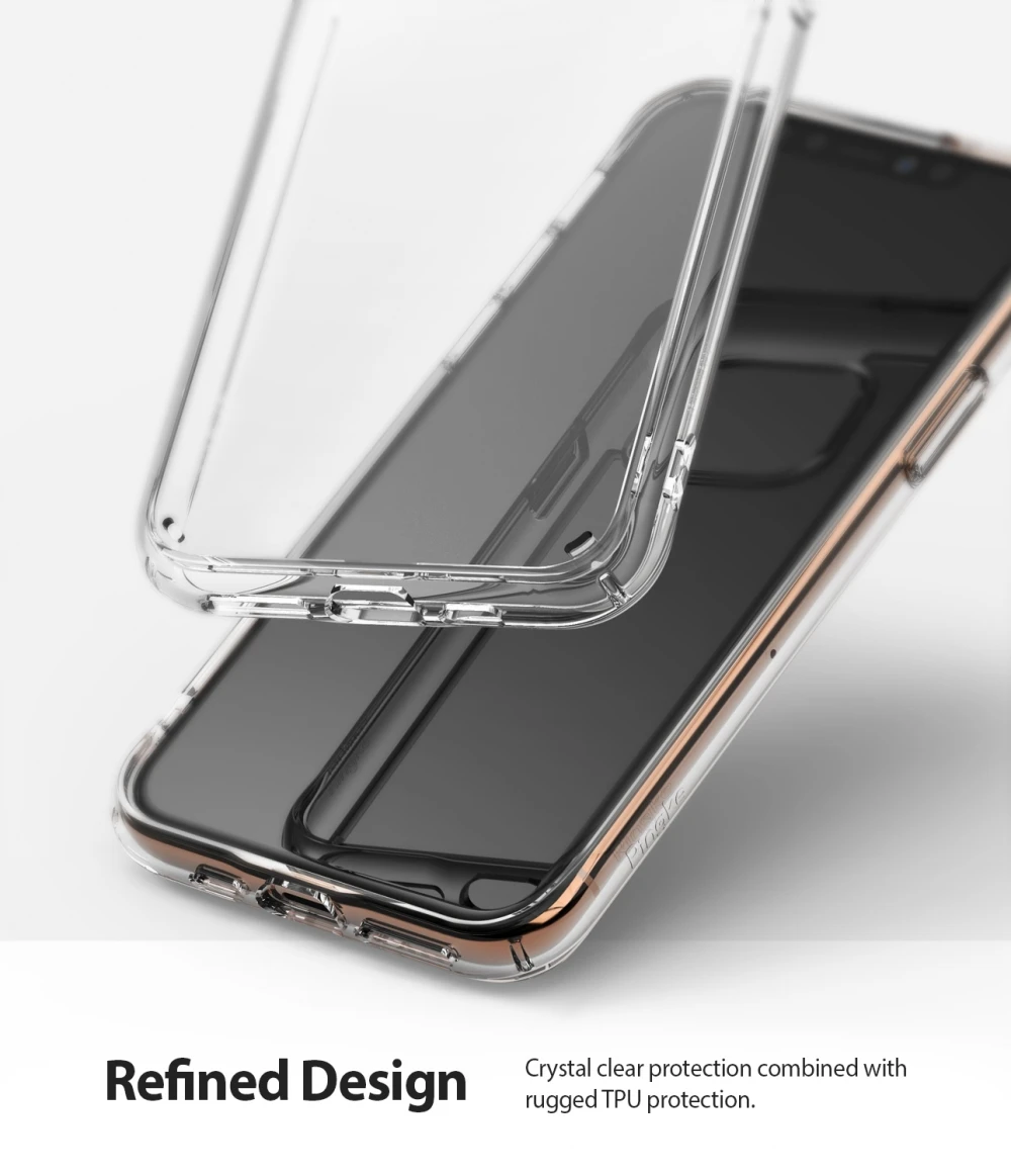 Ringke чехол Fusion для iPhone 11 Pro Max, прозрачная задняя панель из поликарбоната и мягкая оправа из ТПУ, гибридный военный чехол для iPhone