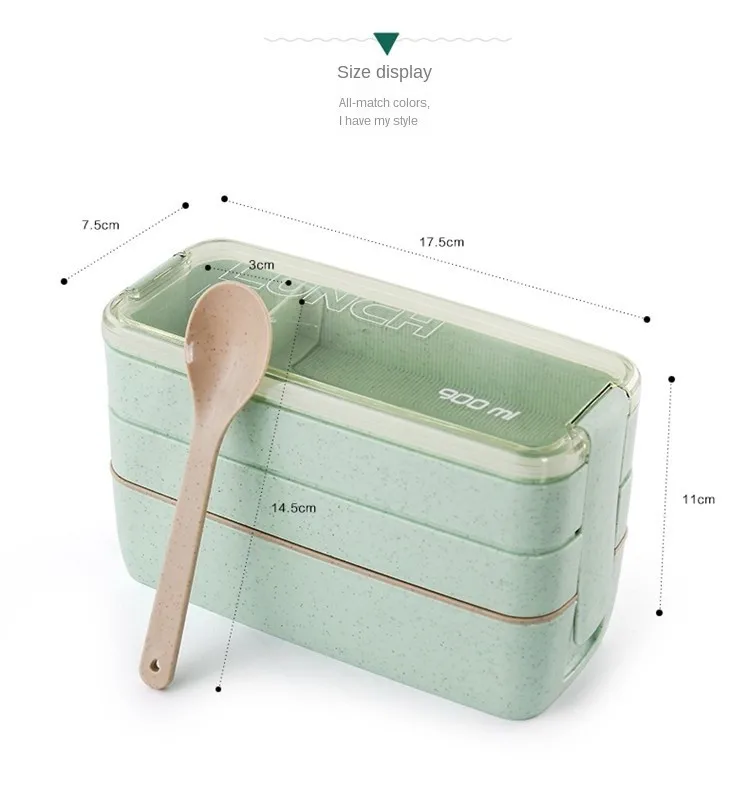 Контейнер для ланча большой емкости портативная не наносящий вреда окружающей