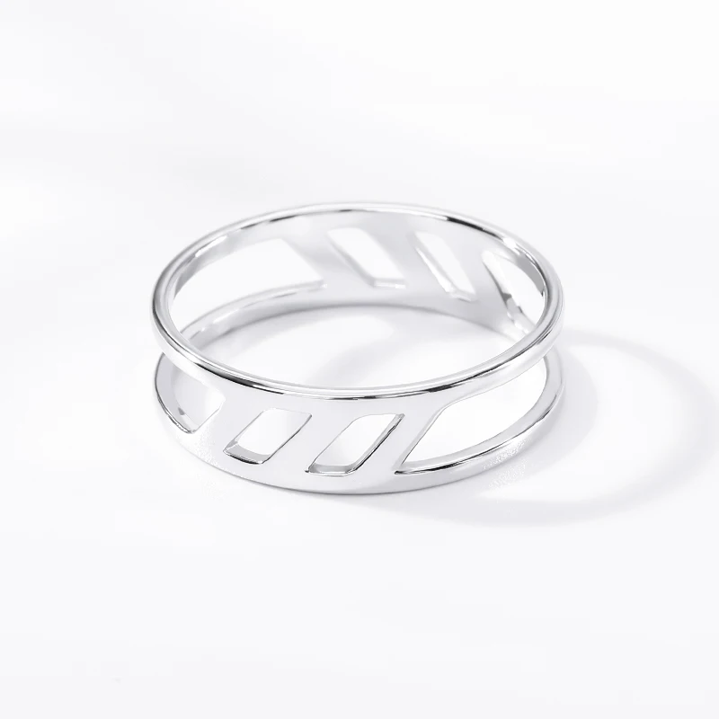 Женское кольцо из нержавеющей стали с геометрическим узором | Украшения и