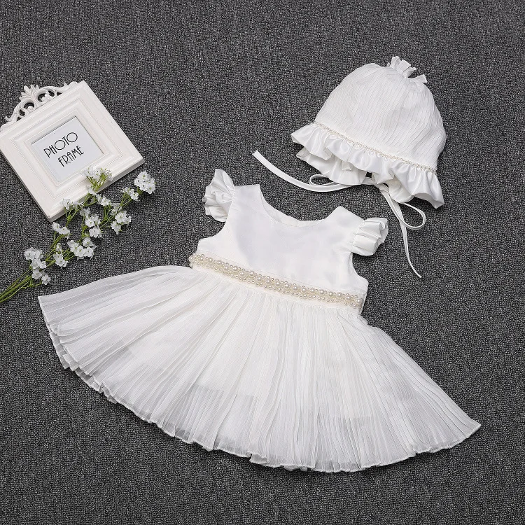 Детские одежды для крестин празднования первого дня рождения девочки шифоновое
