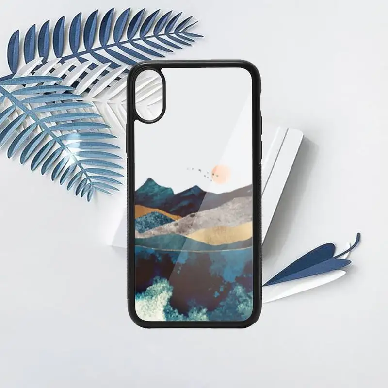 

Mountain Marble Moon Phone Case PC for iPhone 11 12 pro XS MAX 8 7 6 6S Plus X 5S SE 2020 XR