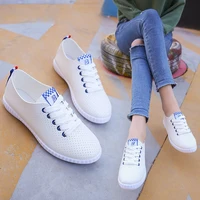 2021 casual platform shoes womes summer breathable white sneakers flats ladies shoes lace up platform womens shoes large size 41