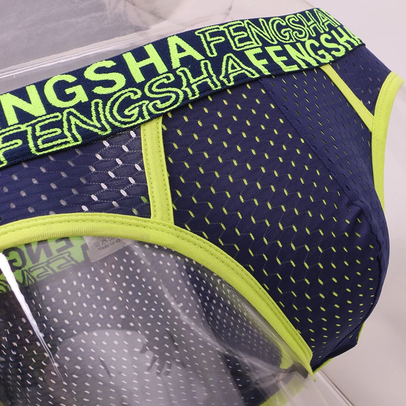 

Brand Men's Briefs Nylon Mesh U Convex Underwear 2019 New Fashion Sexy Man Bikini Quick-Drying Breathable Gay Underpants