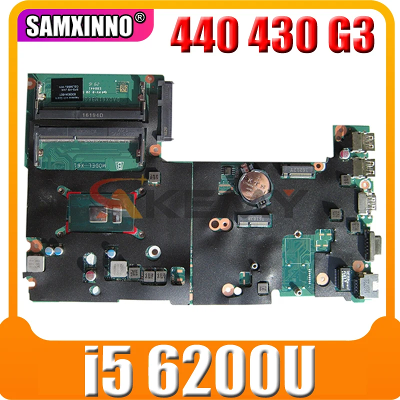 

Материнская плата DA0X61MB6G0 для ноутбука HP ProBook 440 430 G3, процессор i5 6200U 830937-601 901118-601 830938-601 830938-501 830938-001