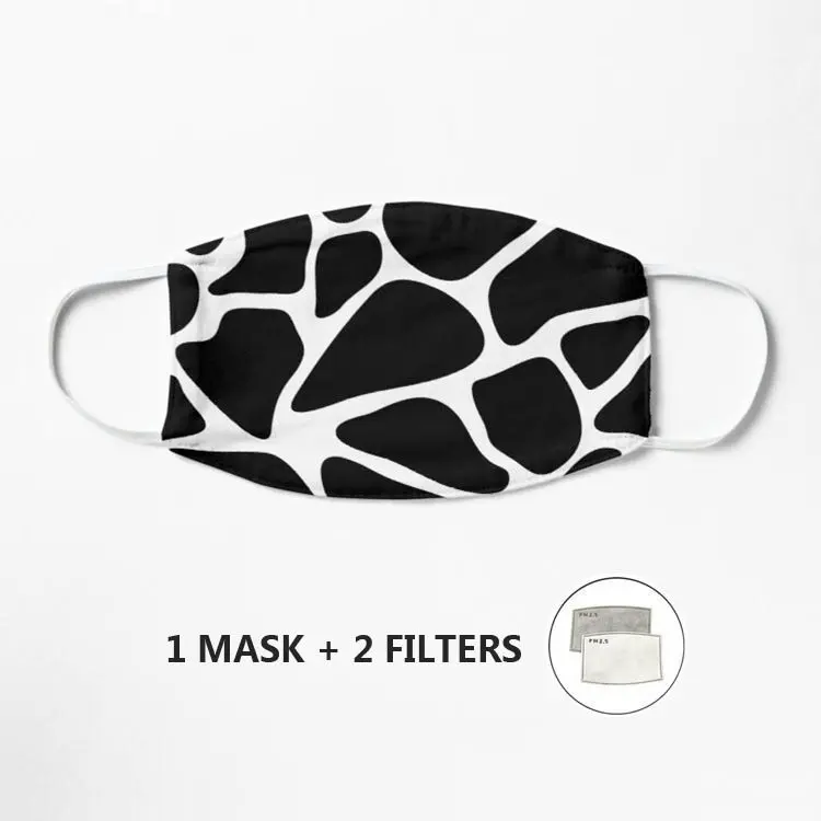 

Black Giraffe Print Mask Print Washable Facemask Half Face Mouth Mark Cospaly Party Adults Cotton