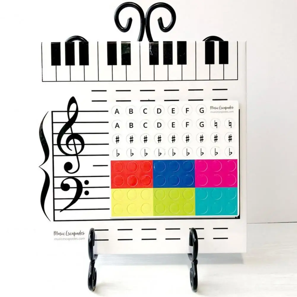 1 Set Magnetic Music Staff Board Erasable Paper Enjoyable Musical Theory Instruction Whiteboard Toy for Kids