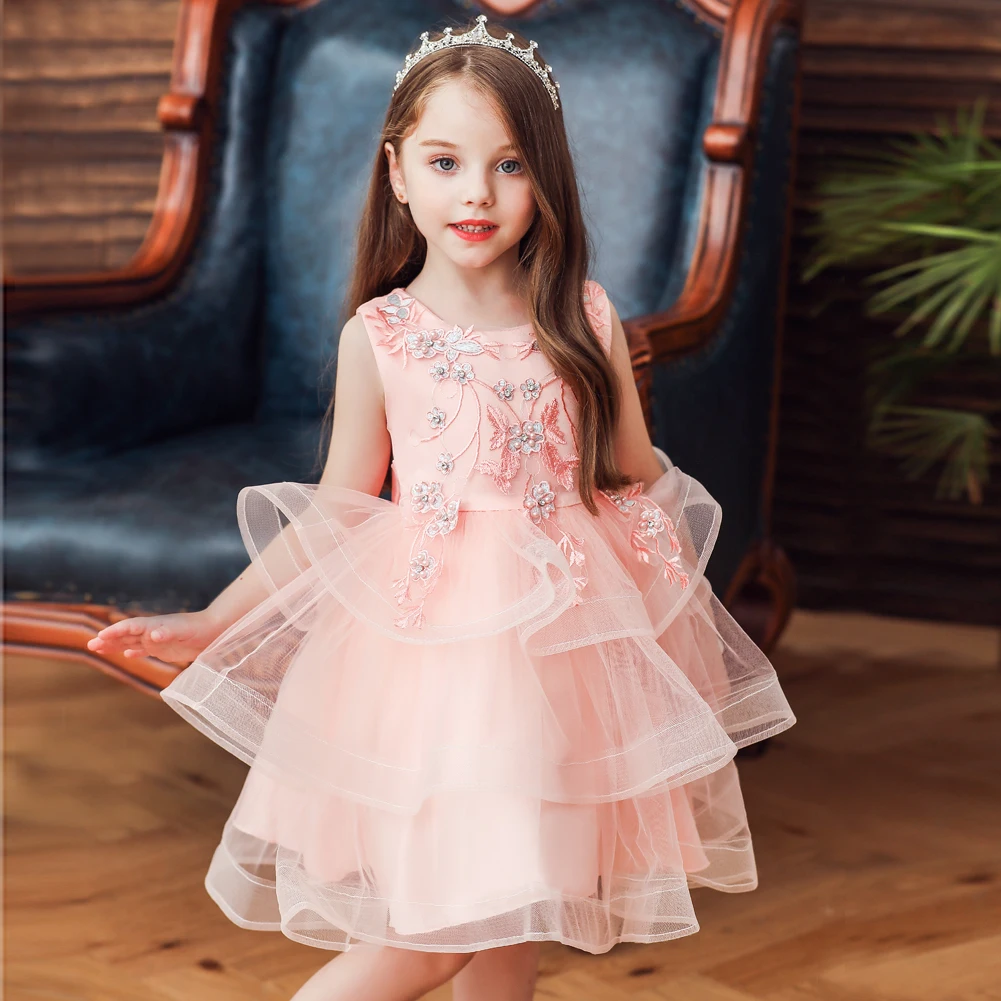 Детское платье-пачка с вышивкой на возраст 2-10 лет | Детская одежда и обувь