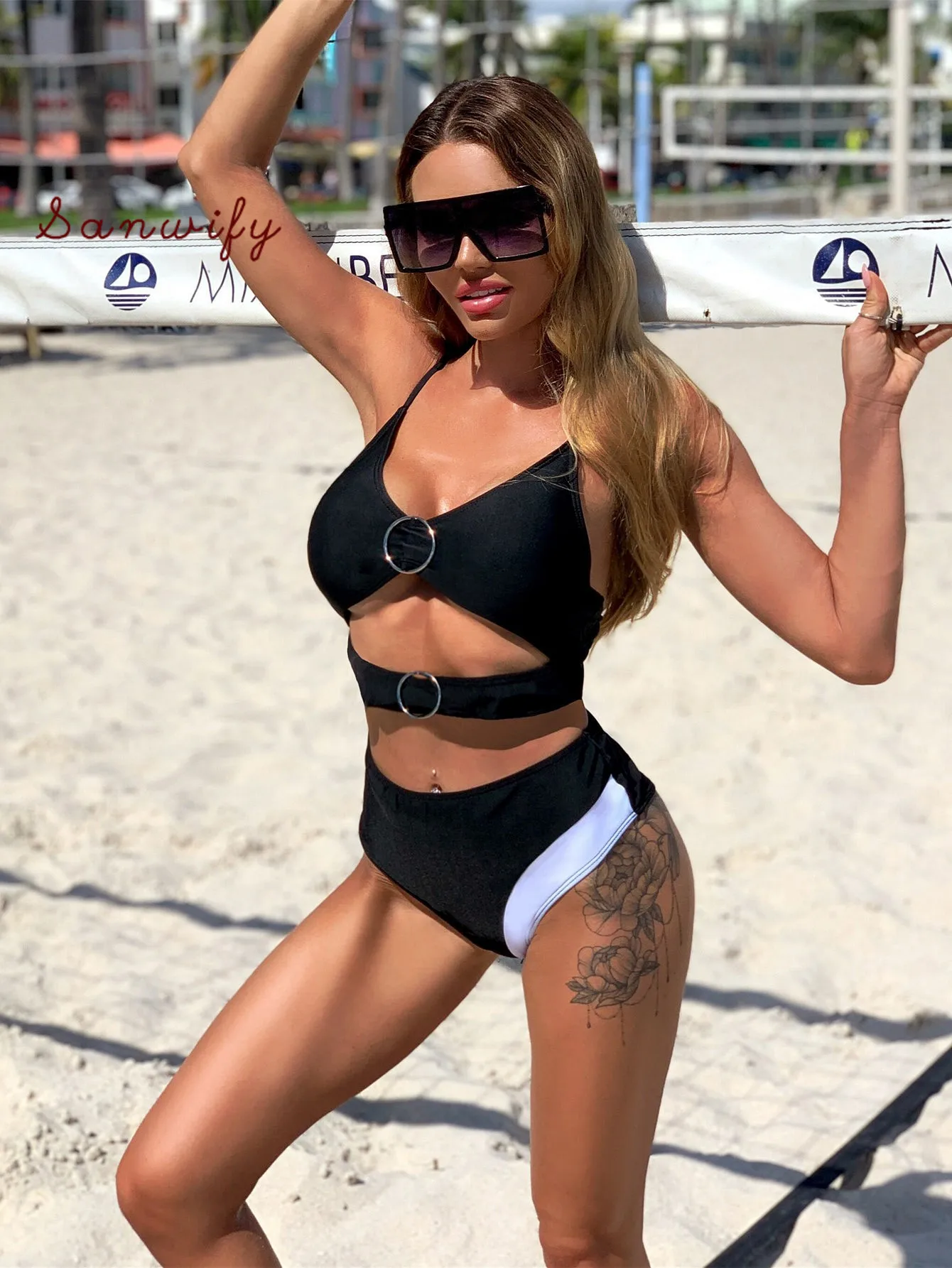 2020 сексуальный купальник Модный бикини женский черный | Женская одежда