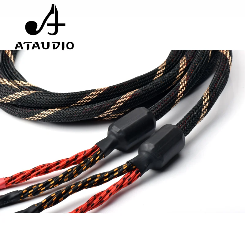 Кабель ATAUDIO HIFI для динамика высококачественный провод из чистой меди с 2 вилками