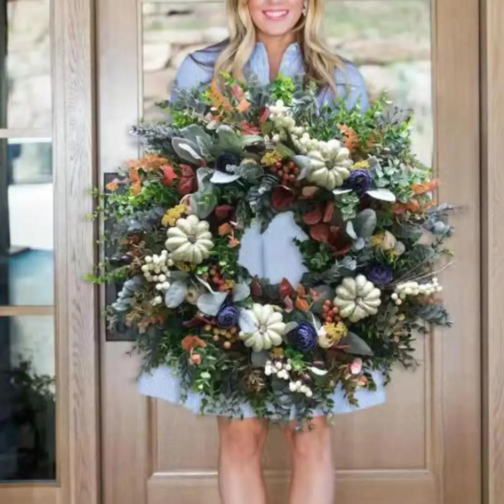 

Decorative Wreath Good Plastic Realistic Looking for Party Simulation Wreath Decorative Wreath